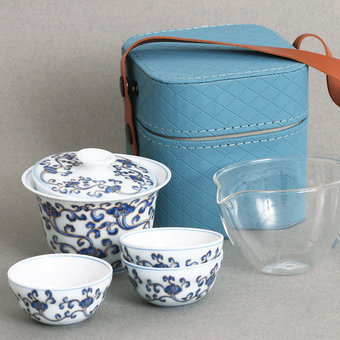 Походный набор "Всё в одном" (гайвань 150 мл, пиала 3 шт 50 мл, чахай 210 мл)